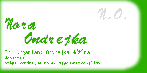 nora ondrejka business card